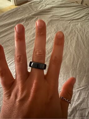 Blue ceramic Oura ring 4 - size 8